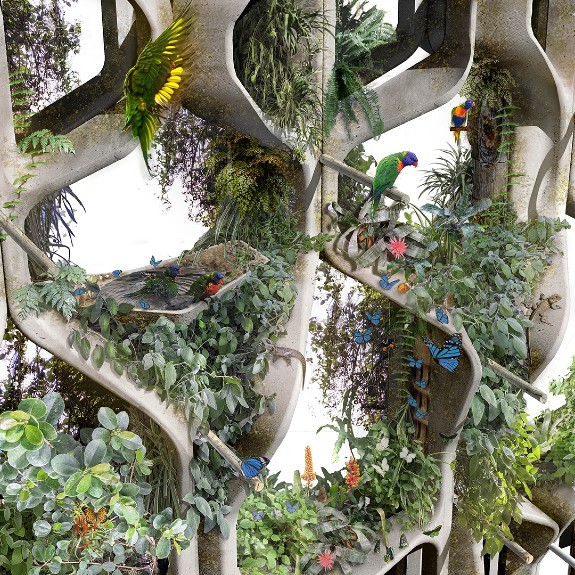 Archology Systems vertical greening systems reduce the heat load on buildings