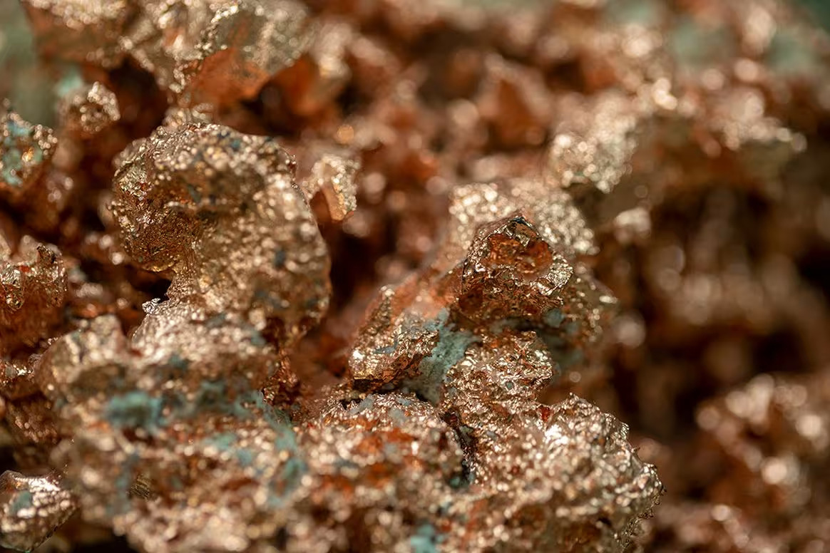 Copper in raw form